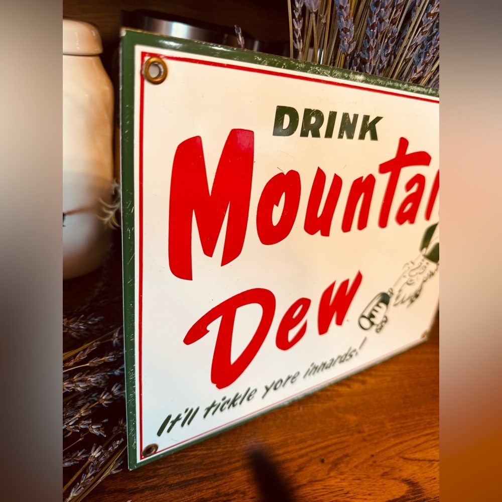 Mountain Dew Vintage Metal with porcelain coating Sign - Picture 2 of 4